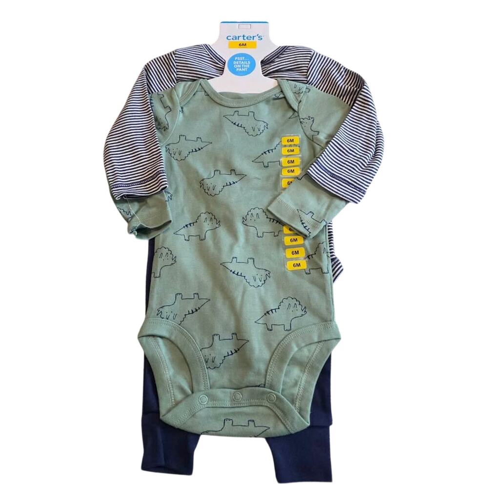NWT 100% Cotton Carter's 3-Piece Baby Outfit Set - Size 6mos